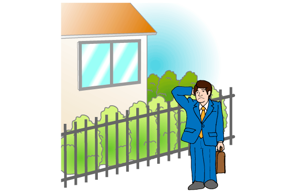 見通しの良い植栽・塀