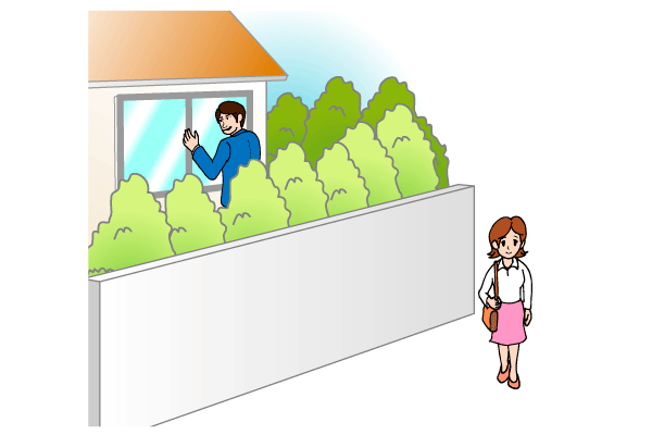 敷地外周の植栽・塀