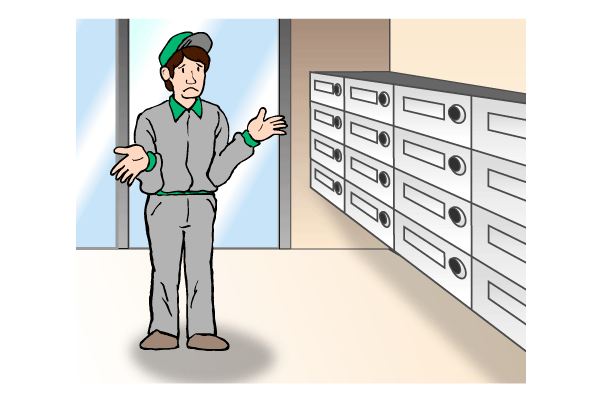 集合ポストに施錠