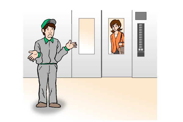 エレベーターに窓